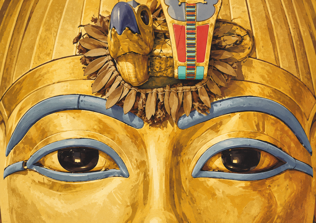 Juliste: Nefertiti ja Tutankhamon, Art Deco, A3